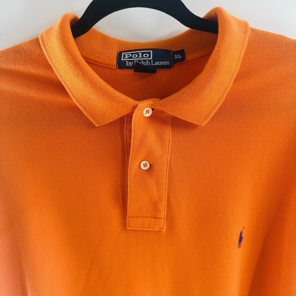 Polo Ralph Lauren Mens XL Custom Fit Linen Button‎ Down Shirt Orange $138 New